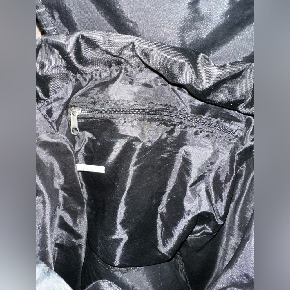 Rue21 Nylon Flap Top Cinch Backpack in Black - Picture 8 of 17